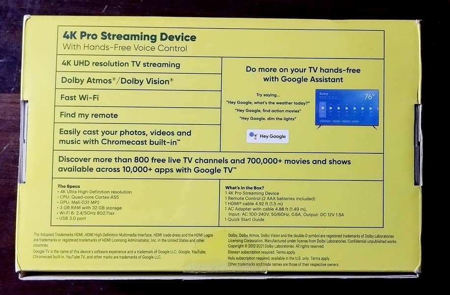 Google-Certified ONN TV 4K Pro With Netflix Certificate (ESN)Voice Ass 6