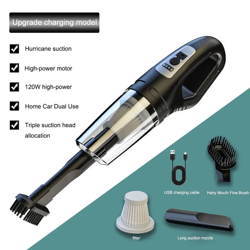 Small car home vacuum cleaner, strong suction, with charging 0