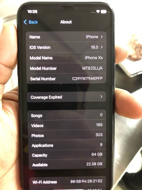 Iphone xs 10/10 condition waterpack all ok non pta 1