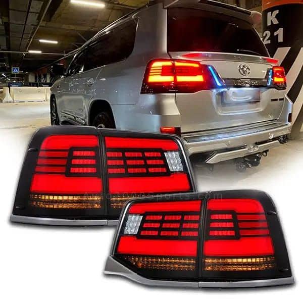 Toyota Land Cruiser Rear Lamps Matrix Design Smoked 2008-2020 1