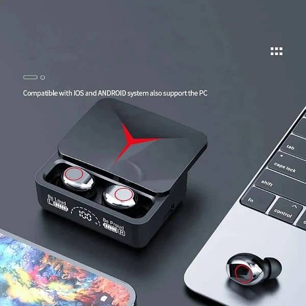 M90 Pro Earbuds Box pack with Power Bank option 2