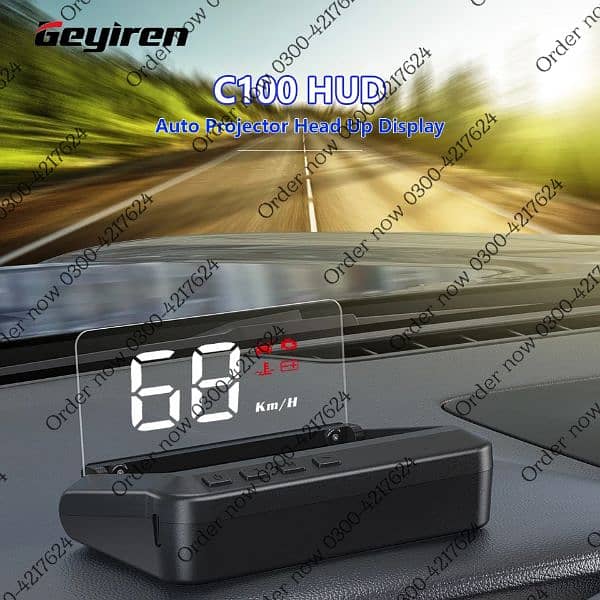 Car Head Up Display HUD Universal Digital GPS Speedometer Projec 5