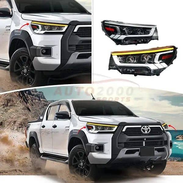 Toyota Hilux Revo Rocco Headlamps Headlights Lexus Design 2021-2023 1