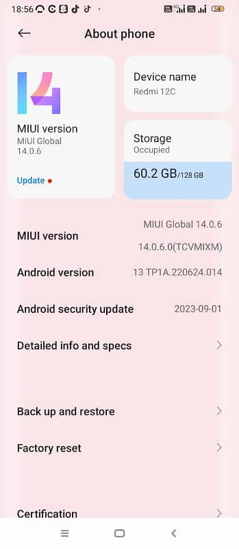 redmi 12c 4 128 11