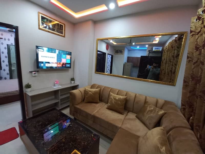 Original Picture Fully Furnished Apartment Available For Rent in Johar Town phase 2 H3 Block Sajjad Centre 3