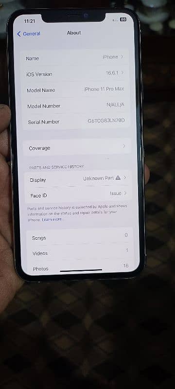 iphone 11 pro max 64gb jv face id fail 5