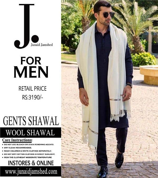 Mens Shawl | J. Shawls | Elegant & Warm | Free Delivery 0