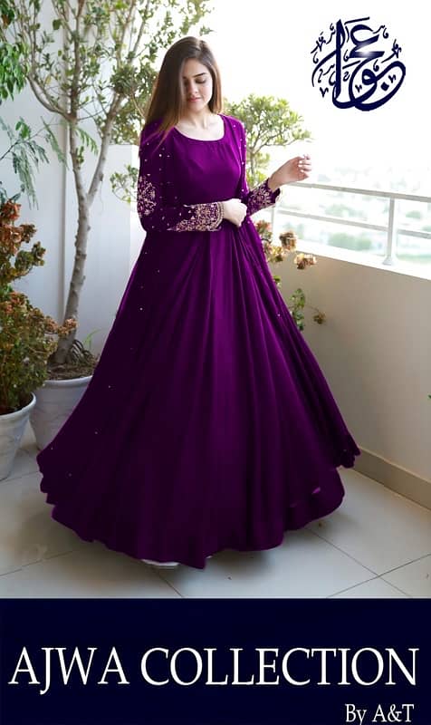 Gown With Long Maxi Trouser 3Piece 1