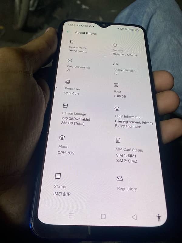 oppo Reno z Office pta Approved    8     256GB 4k Vedio record 1