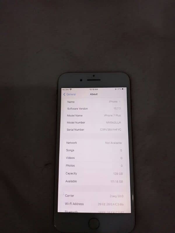 iphone 7 plus 128gb PTA Approved front okay back camera 1x chalra h 2x 4