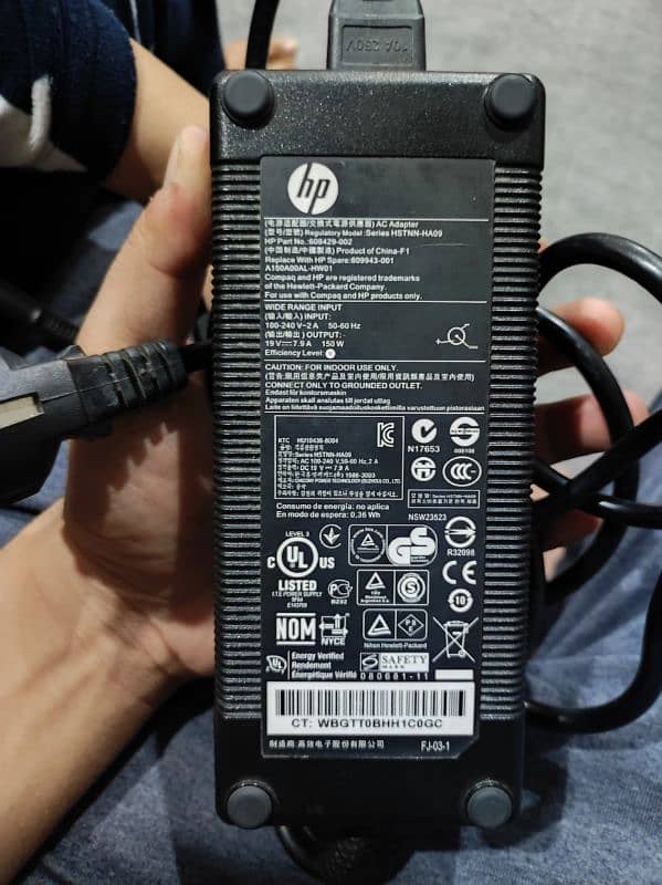 Original HP  Laptop AC Adapter Hstnn-ha09 19v 7.9a 150w 0