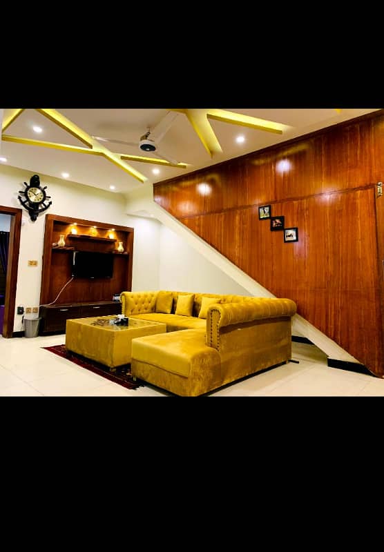 2 beds room 2 wash room big TV lounge laundry dangroom and car parking facilities near Park Road and Market Vip location bharia Town phase 8 0