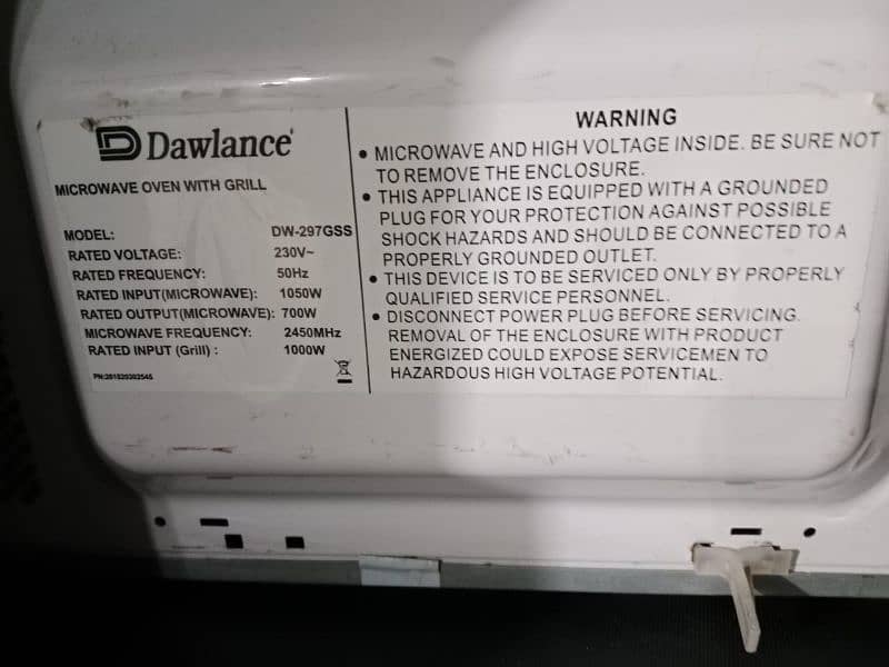 Dawlance oven 6 months used condition 10 out of 9 no repair 6