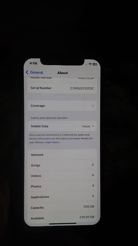 iPhone x bypass 256GB face I'd ok original panel 0