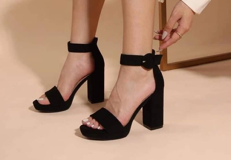 suede single strap heels 0