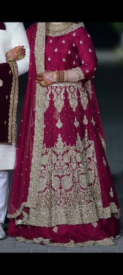 bridal dress with full heavy dabka work