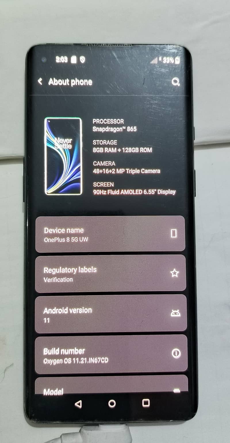 OnePlus 8 5G UW | 8GB 128 GB | Snapdragon 865 | Good for Gammers 7