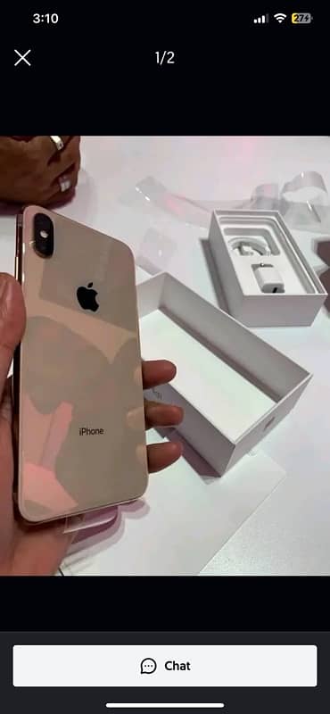 iphone xs max gold color 512gb pta approved 82%bh 2