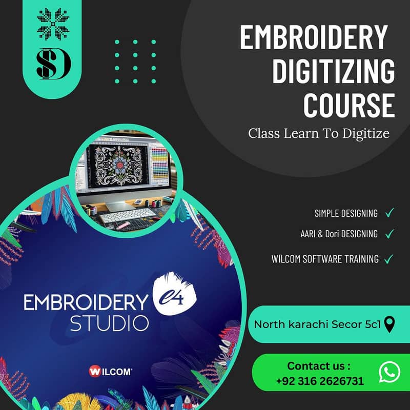 EMbroidery digitizing course 0