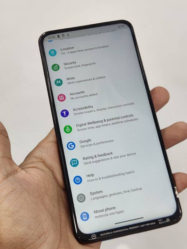 Motorola One Hyper 4/128 Dual sim approved Pop up camera vip price 4