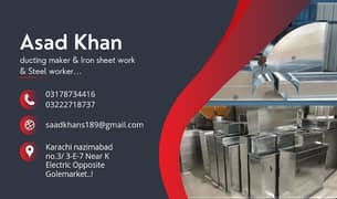 Ducting maker iron sheet workers steel work