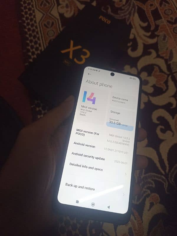 Poco x3 with box 6gb 128gb 12