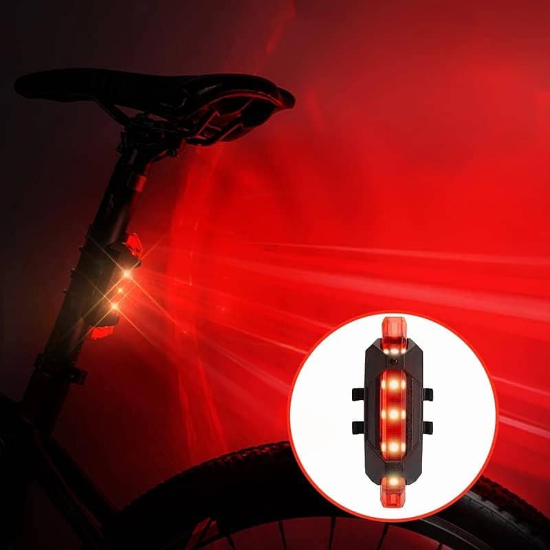 Rechargeable Bicycle Headlight Tail Light Set 10