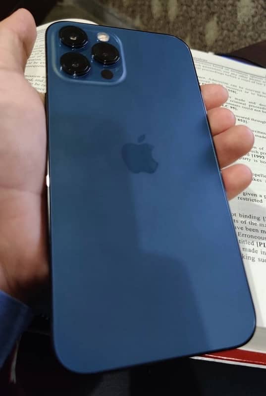 iPhone 12 Pro Max 256gb Dual Sim PTA Approved Blue Color with Full Box 1