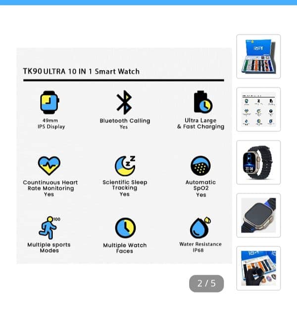 TK90 TEN IN 1 SMART WATCH HOLE SALE RATE 3