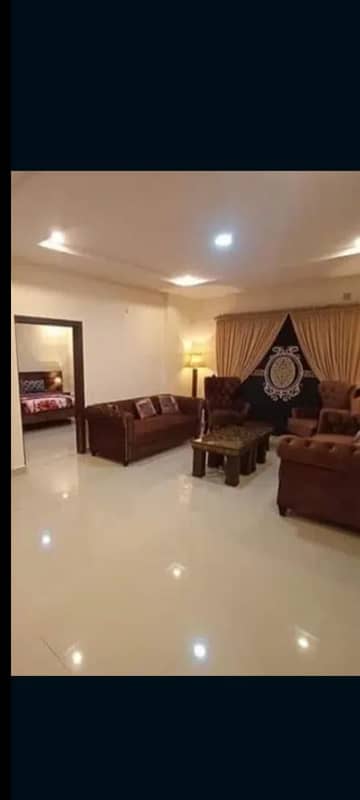 Par Day and short Time full furnish one BeD Room ment Available for rent Bahria Town Phase 6 family apartment 6