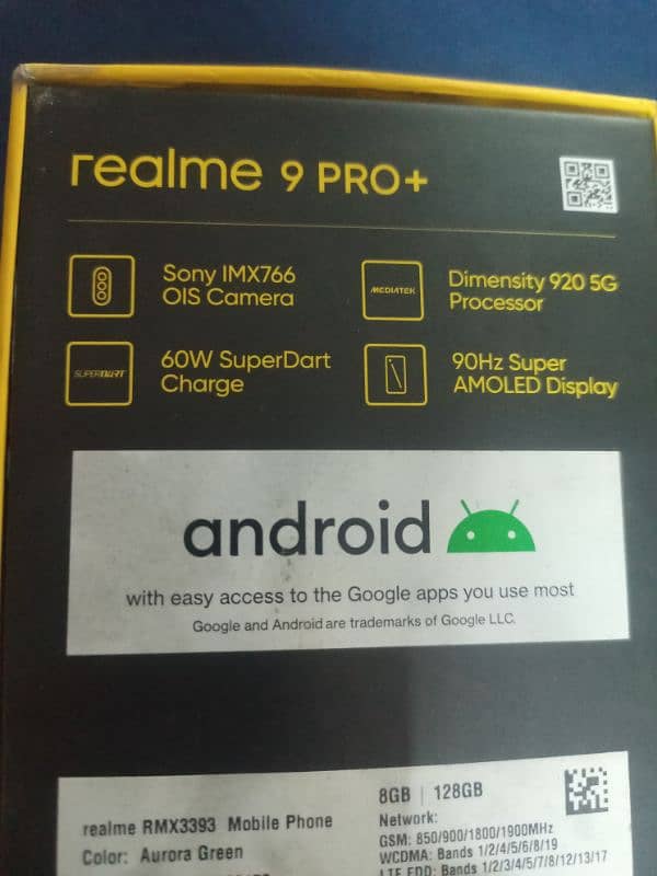 urgent sale realme 9 pro condition 10/8  with box 7