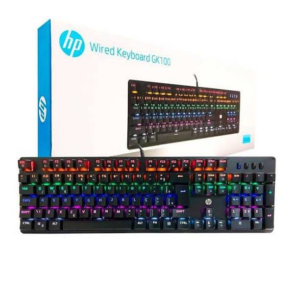 HP GK100 RGB MECHANICAL GAMiNG KEYBOARd WiTH BLUE SWiTCH 0