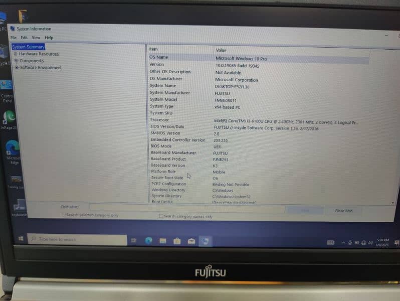 FUJITSU LifeBook FMVE08011 Corei3,6th Generation 4