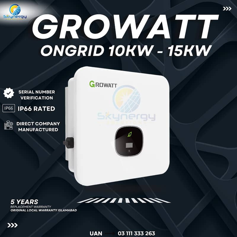 Original Growatt Ongrid Solar Inverters | 10kw-125kw 0