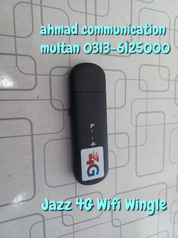 Jazz 4G Antinna Support Wifi Wingle All Sim Support Device Available. 2