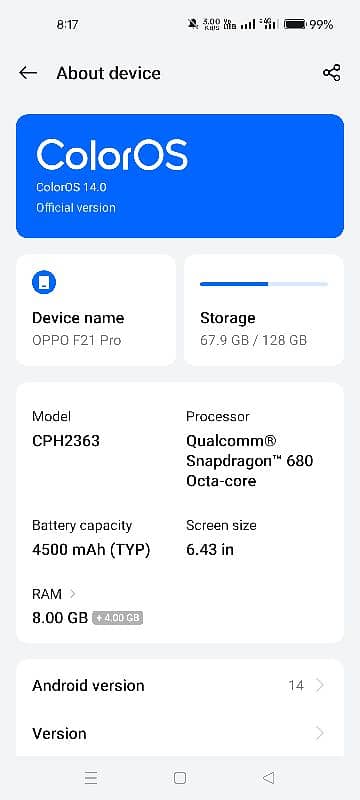 Iam sell my oppo f21 pro 1