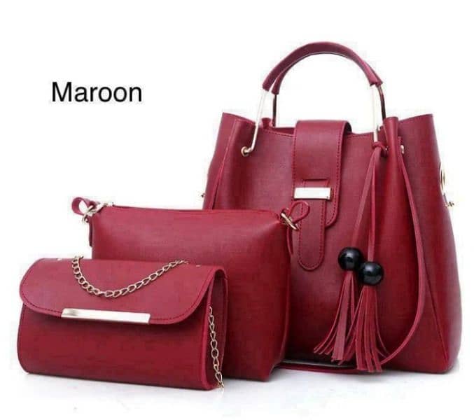 3PCS LADIES HAND BAG SET(0nly contact this 03019736802) 0