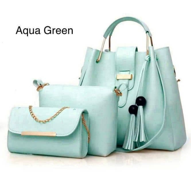 3PCS LADIES HAND BAG SET(0nly contact this 03019736802) 1