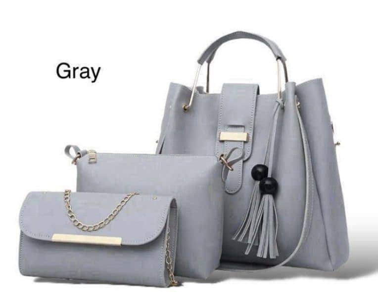 3PCS LADIES HAND BAG SET(0nly contact this 03019736802) 5