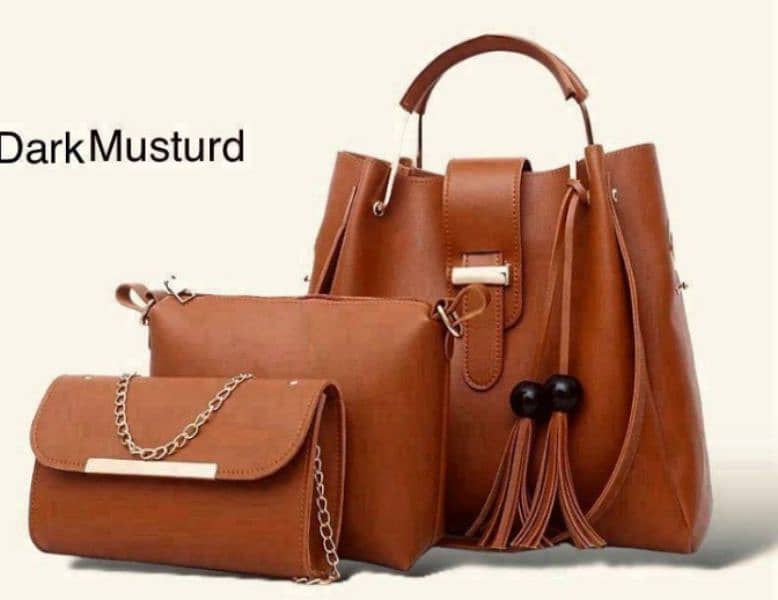 3PCS LADIES HAND BAG SET(0nly contact this 03019736802) 6