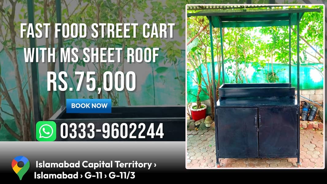 FAST FOOD STREET CART/COUNTER FORSALE/MS SHEET ROOF 0