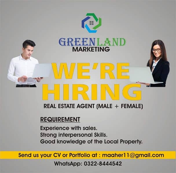 join our team as an Energetic Male & Female Sale Advisor 0