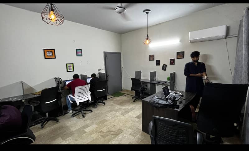 Office space for rent in pia main bluvard for (Call center + Software house + Marketing office and other setup as you want) 1