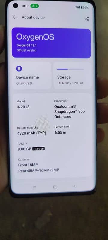 one plus 8  pta approved 16/128 4