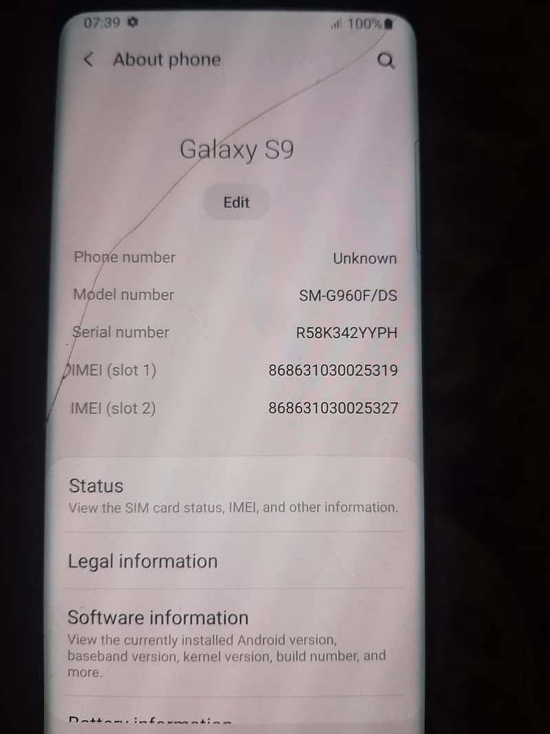 Samsung Mobile S9 3