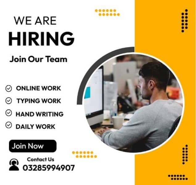 Job for male and female / Hand writing / Daily work / Typing job 0