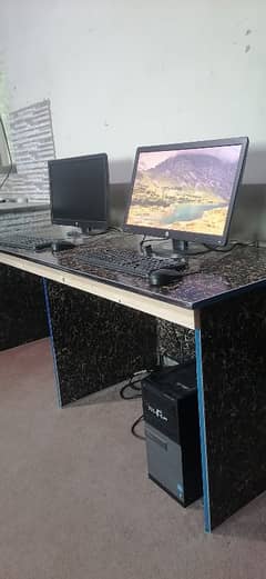 6 Office Computers complete setup for sale