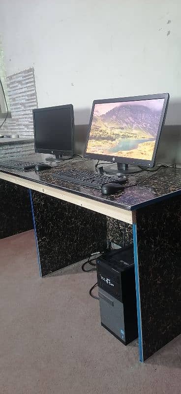 6 Office Computers complete setup for sale 0