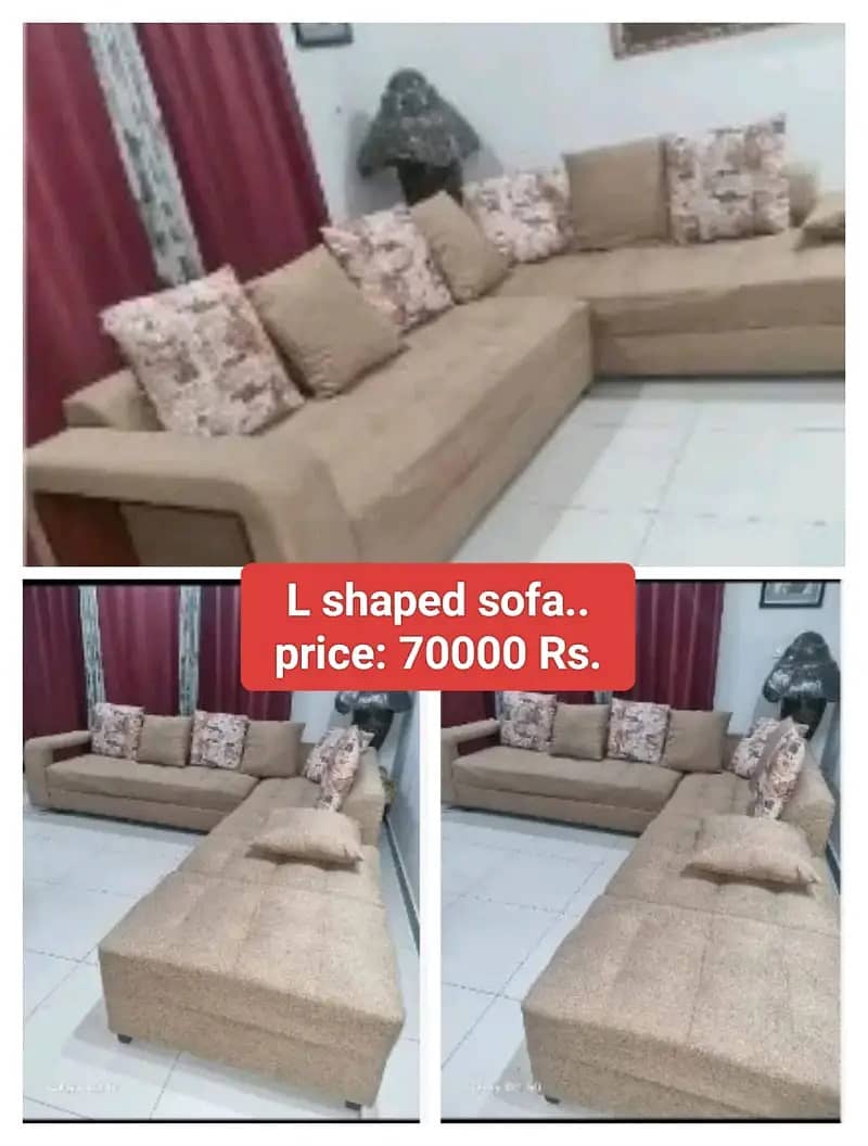 L shaped sofa set | sofa set | wooden poshish L shaped sofa for sale 0