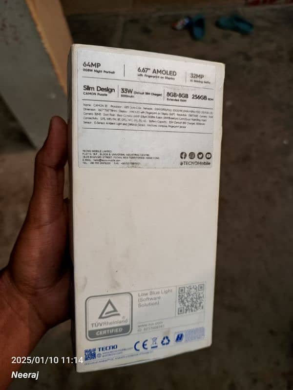 Tecno camon 20 Art Edition 8+8 256 Condition 9/10 10